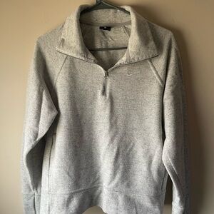 Nike Women’s Light Gray Zip-Up Sweater